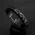 herren fahrradkette lederarmband chain bracelet brushed